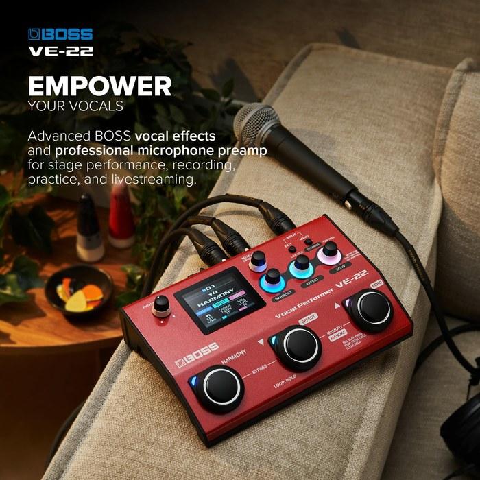 BOSS VE-22 Vocal Performer Vokální efektový procesor - Červený