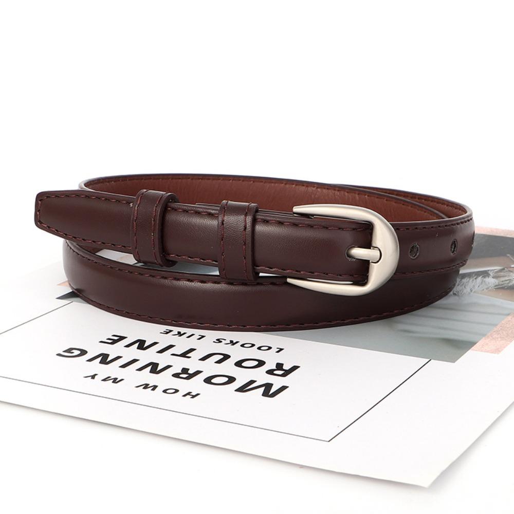 Casual Business Waist Belt Silver Pin Buckle Waistband Fashion Women Leather Belt  For Women Girl
