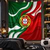 Gobelin wiszący na ścianę Portugalia Nadruk Piłkarski Tkanina do Salonu Sypialni Wystrój Domu