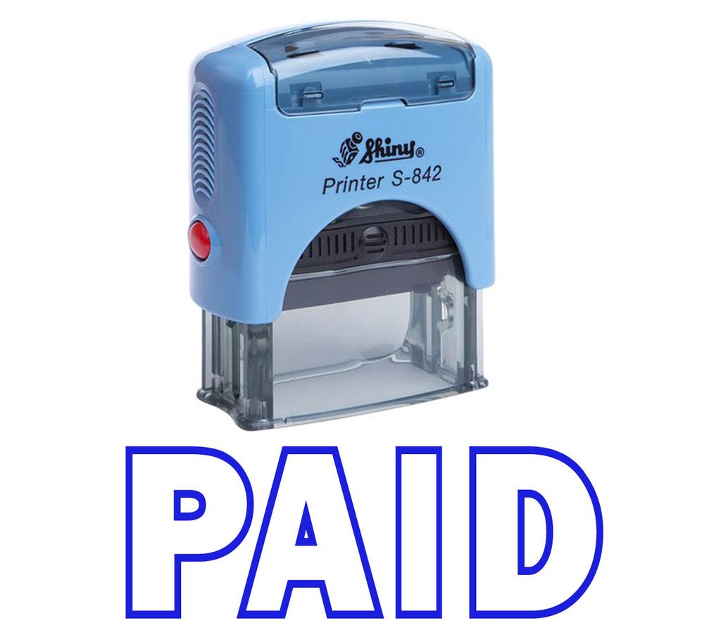 Printtoo PAID Self Inking Rubber Stamp Office Stationery Custom Shiny Stamp