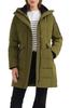 Down Long Ribbed Solid Perfect for and Stylish and Warm for Fall and Winter Size Women's Jacket, Coat, Hooded, Knit, Warm, Windproof, Cold-Proof,