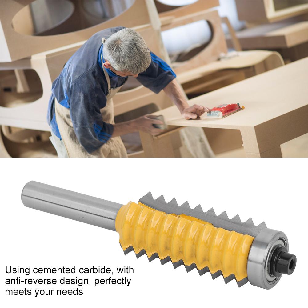 8 Shank Woodworking Cutter Rail Stile Router Bit Line Wave Type Wood Milling Knife(Multi Tooth