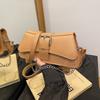 Stylish Chic Single Shoulder Small Square Bag For Women In Black White Khaki Brown
