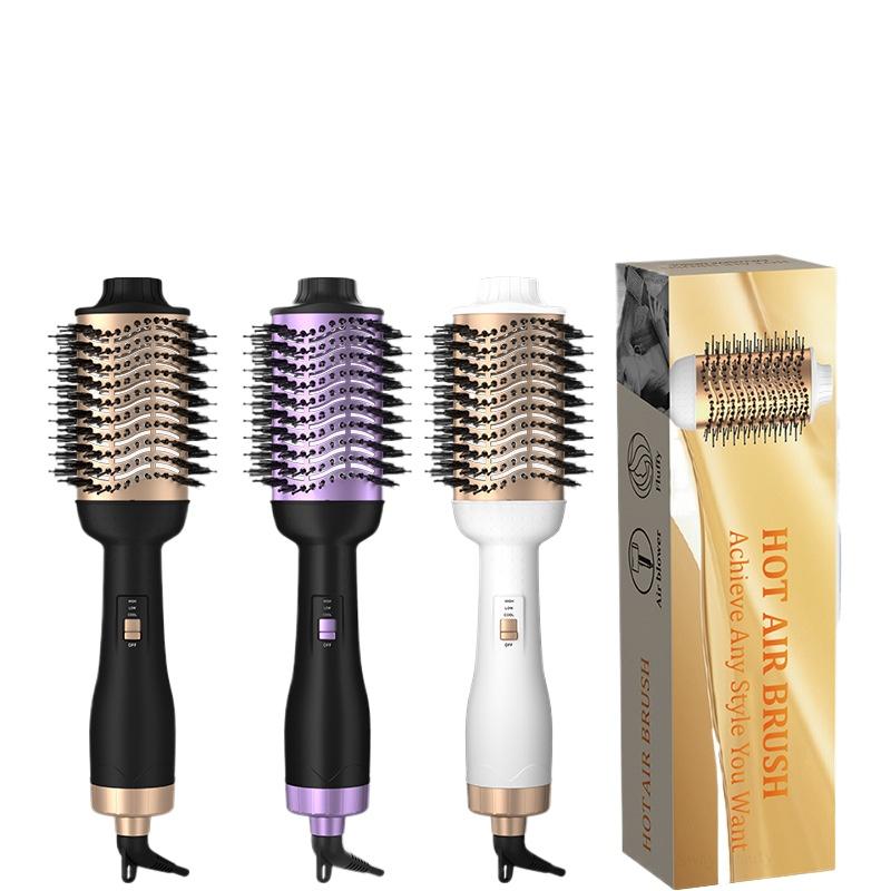 Dual Purpose Straight Curling Iron with Three in One Hot Air Comb