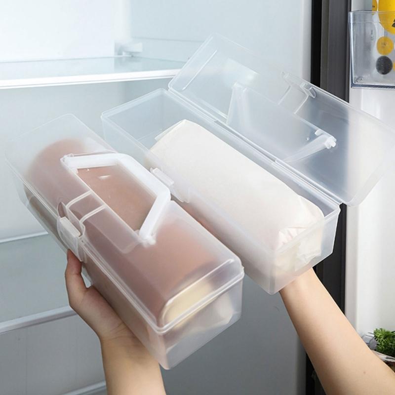 Convenient Kitchen Cakes Organizers Roll Cake Preservation Box Airtight Seal Kitchen Storage Plastic Container