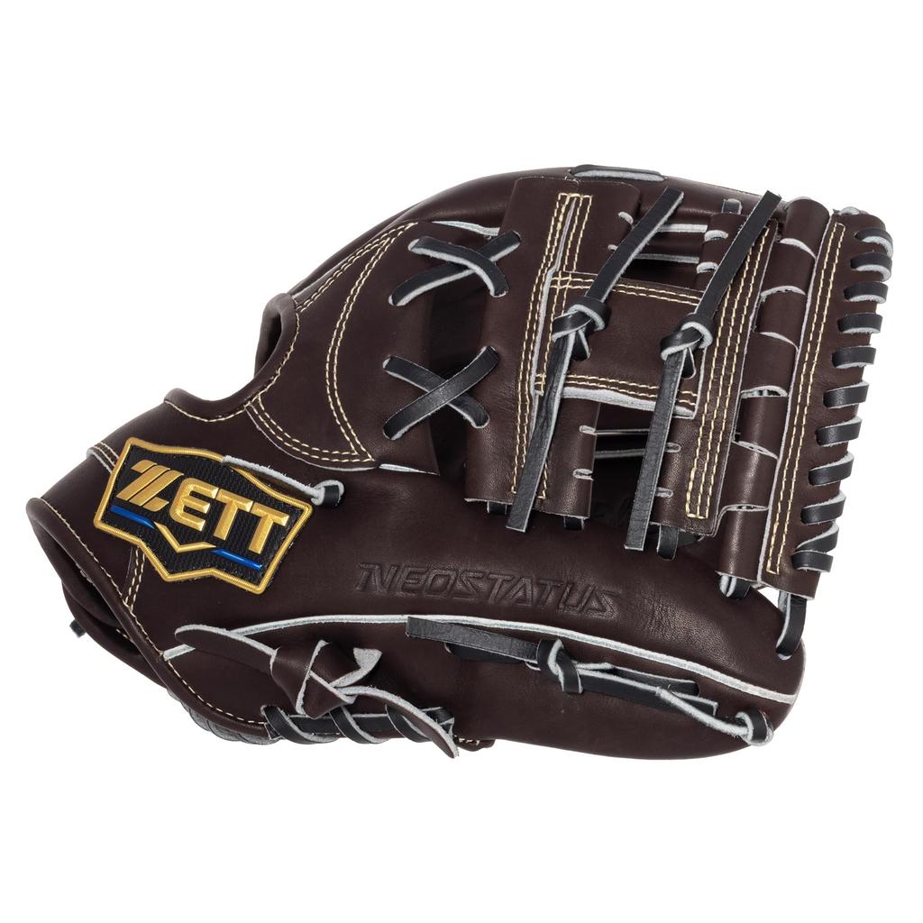 ZETT Neo Status Soft Baseball Sosuke Genda Player for Second and Brown x Size 4 Glove, Type, Shortstop, Right-Handed Throw, Black, (BRG312640)