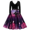 JPNTKY Fashion Spring Autumn Long Sleeve  V-Neck Casual Dresses