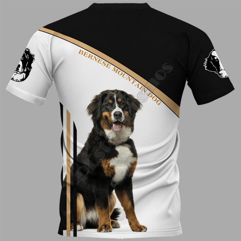 Bernese Mountain Dog 3D Printed T-shirt Men's Summer Casual Short-sleeved T-shirt 2021 New Men's Trendy Fashion All-match