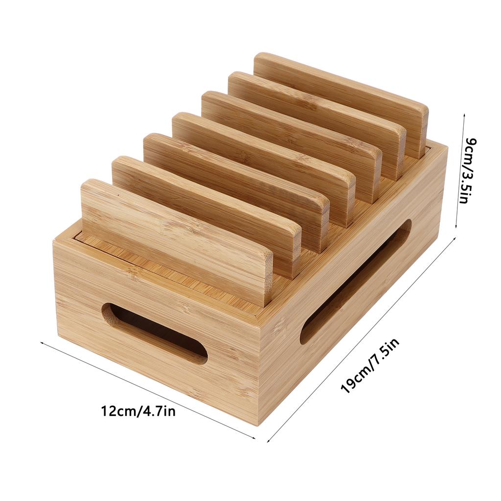 Charging Station for Multiple Devices, Bamboo, Mobile Phone Charging Station, USB , Multiple Charging Station for Multiple Devices, Smartphones