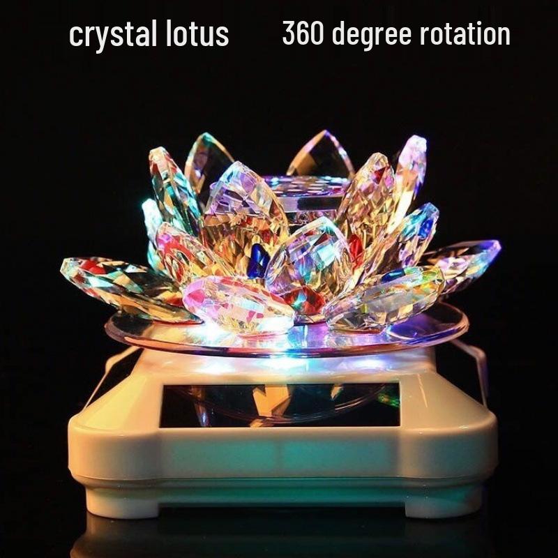 Solar Crystal Lotus Car Perfume Aromatherapy Ornament – Long-lasting Interior Decoration for Men