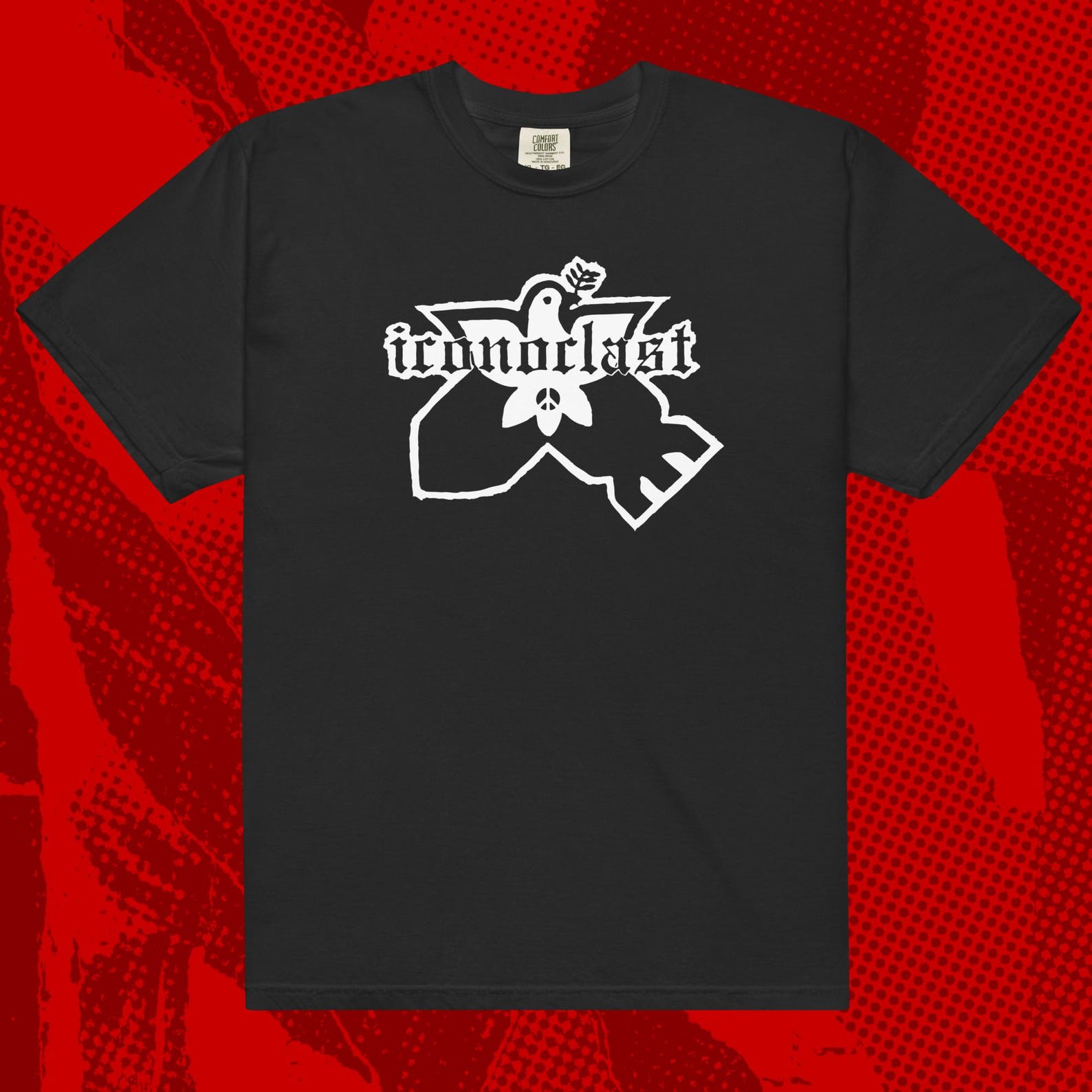 Iconoclast Logo T-Shirt | Crust Punk Crass Anarchy Anarcho 2XL