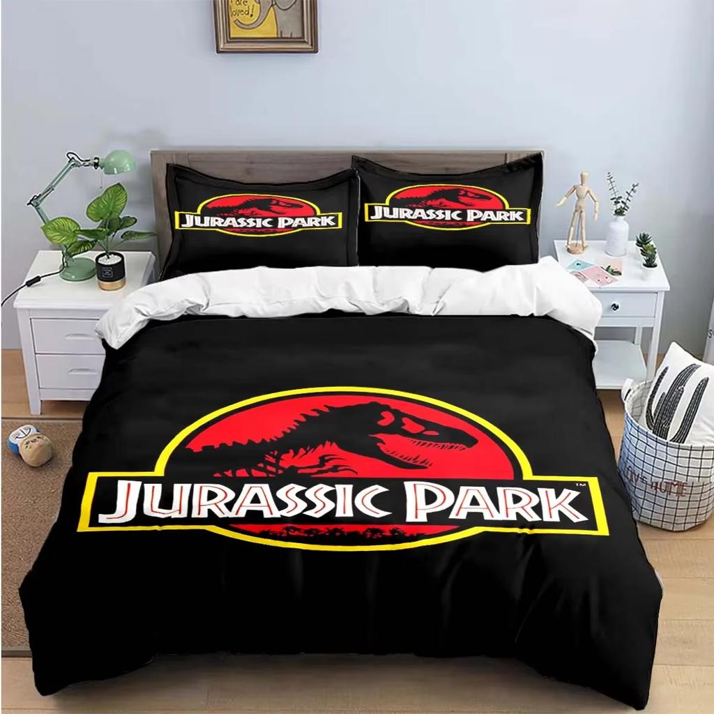 Mode 3D Dinosaur J-Jurassic Park Tryck Sängkläder Sängförsörjningsset Påslakan Sängöverkastset Sängklädesset Lyxgåva