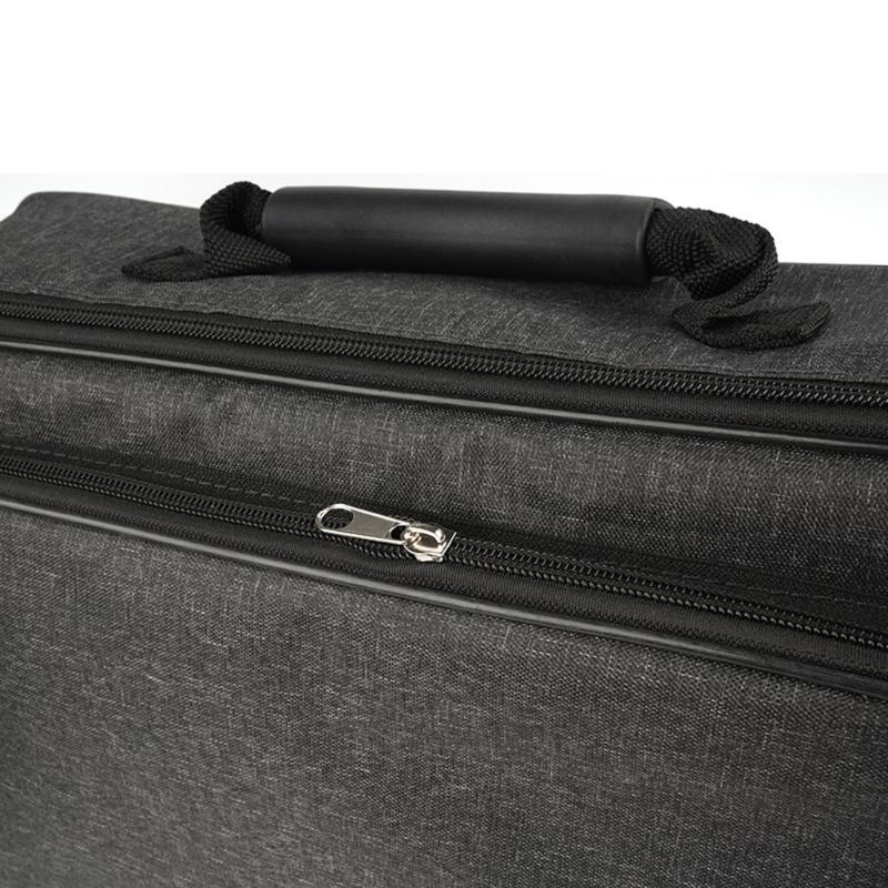Guitar Pedal Organizer with Multifunctional Storage Pockets Padded Interior Polyester Texture for Live Performances