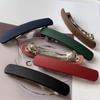Vintage Solid Color Hair Clip Frosted Matte Spring Clip Rectangle Non-Slip Hair Grip for Women