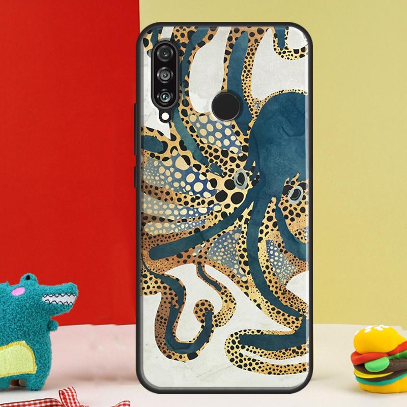 Marine Life Ocean Octopus For Huawei Nova 12i 12s 11i 5T 9 10 SE Y91 Y90 Y60 Y70 Y72 Y61 P60 Pro P20 P40 P30 Lite Case