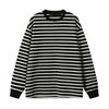 2026 Spring Men Striped Sweashirt Mens O-Neck T-Shirt Men Long Sleeve Base Shirt Male Vintage Tops Tees Unisex Pullover