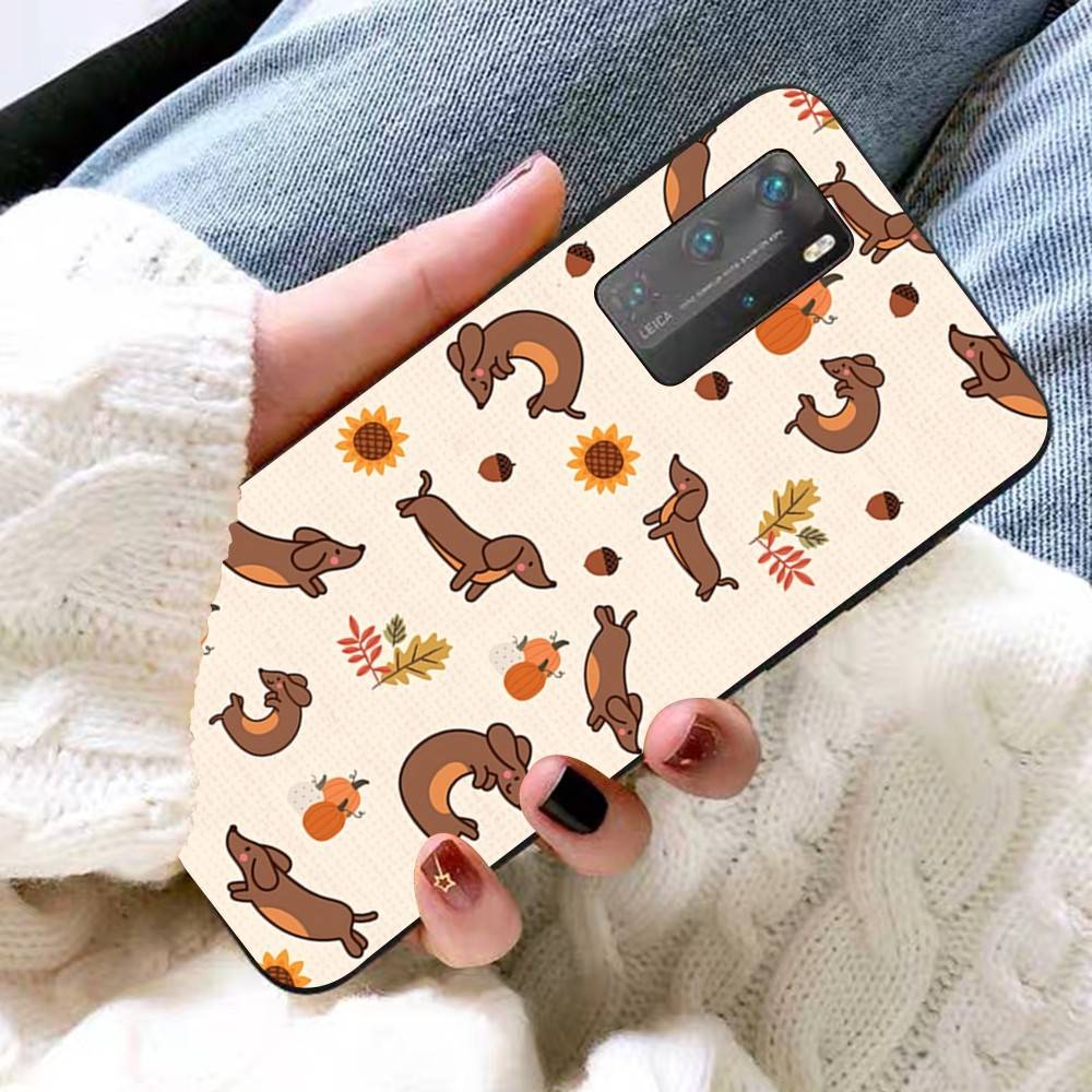 Cute Dachshund Bulldog Phone Case For Huawei P 8 9 10 20 30 40 50 Pro Lite Psmart Honor 10 Lite 70 Mate 20lite