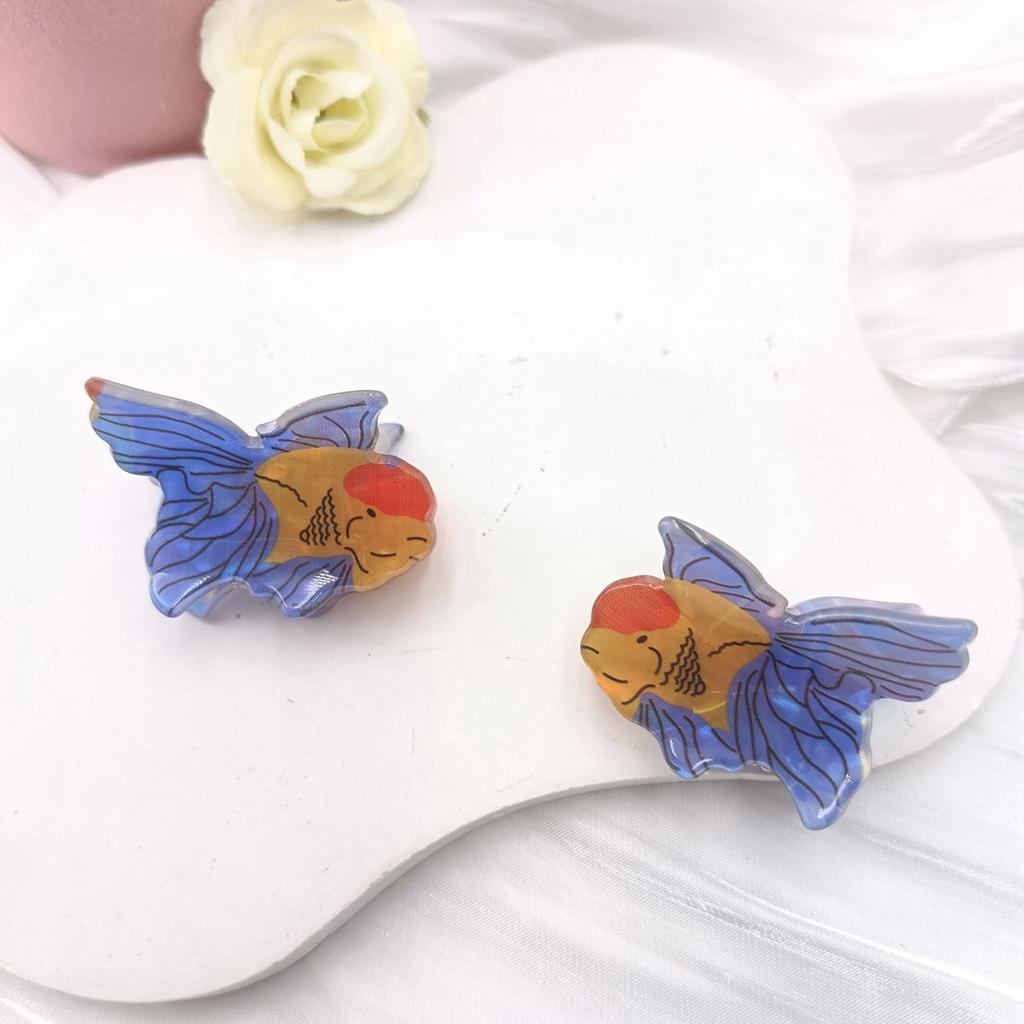 Cartoon Creative Ornamental Fish Shark Goldfish Hairpin Back of the Head Grabbing Clip Shark Clip Hair Accessories for Women
