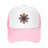 Retro Unisex Baseball Cap with Multicolor Flower Peace Symbol Casual Outdoor Hat Travel Ss Inspired Design