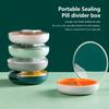 Pill Splitter Box ABS PC Resuable Stainless Steel Slicer Storaging Tablet Divider Office Business Trip Organizer Accessories