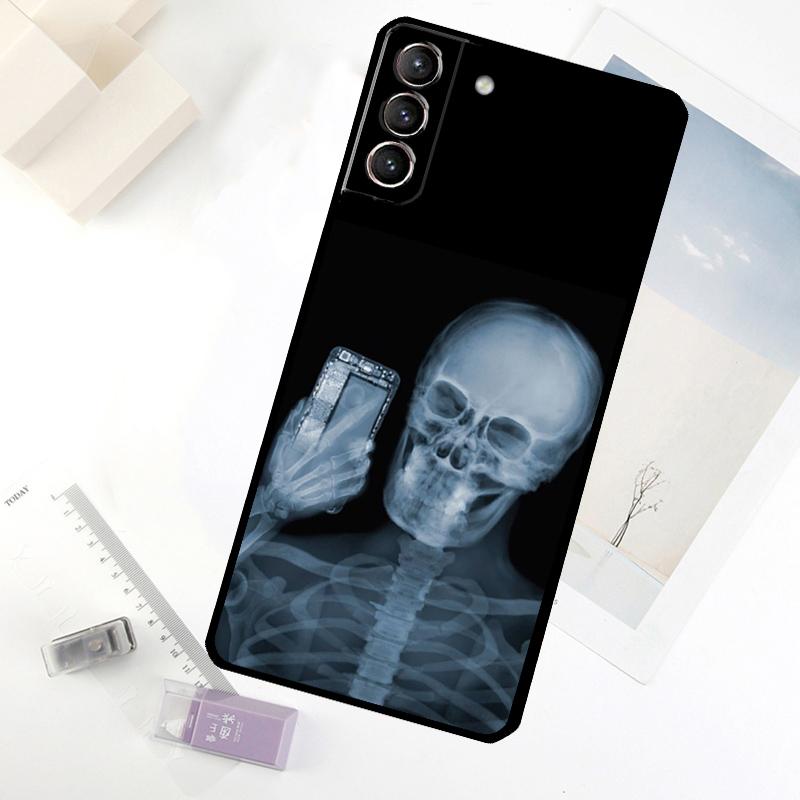 Xray Art Aesthetic Skull Phone Case For Samsung Galaxy S25 S26 Ultra S20 S21 S22 S23 S24 Ultra S10 Plus S25 FE Cover