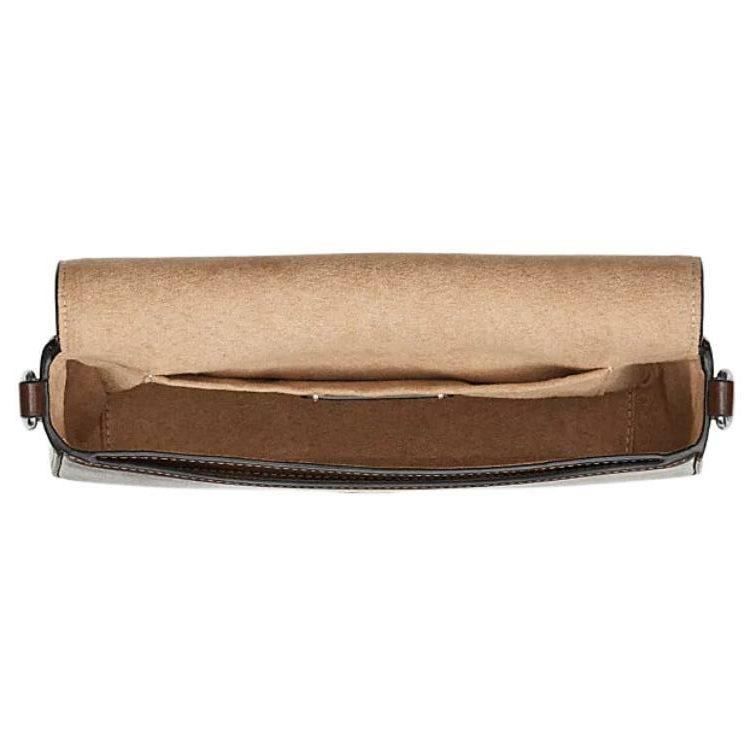 Coach Andrea Cow Leather With Fabric Handbag, Shoulder Bag Medium Women's Oak & Maple Brown CT767-SVS8S