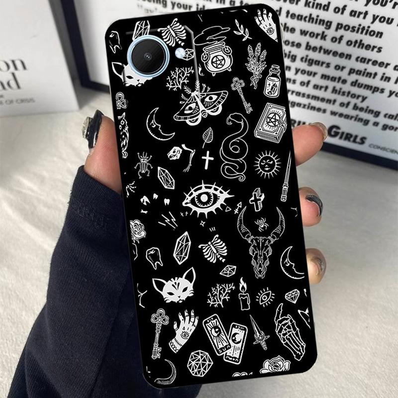 Occult Witchcraft Moon Gothic Witch For Realme GT7 Pro GT6 C67 C65 C63 C61 C55 C53 C51 C71 C75 10 11 12 13 14 15 Pro Plus Case