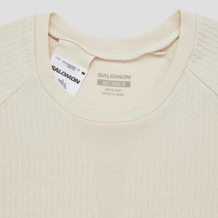 SALOMON Sense Aero Seria Alergare Fără Cusături Modă Uscare Rapidă Respirabil Mânecă Lungă Tricou Topuri Femei Gri Pământiu C22670