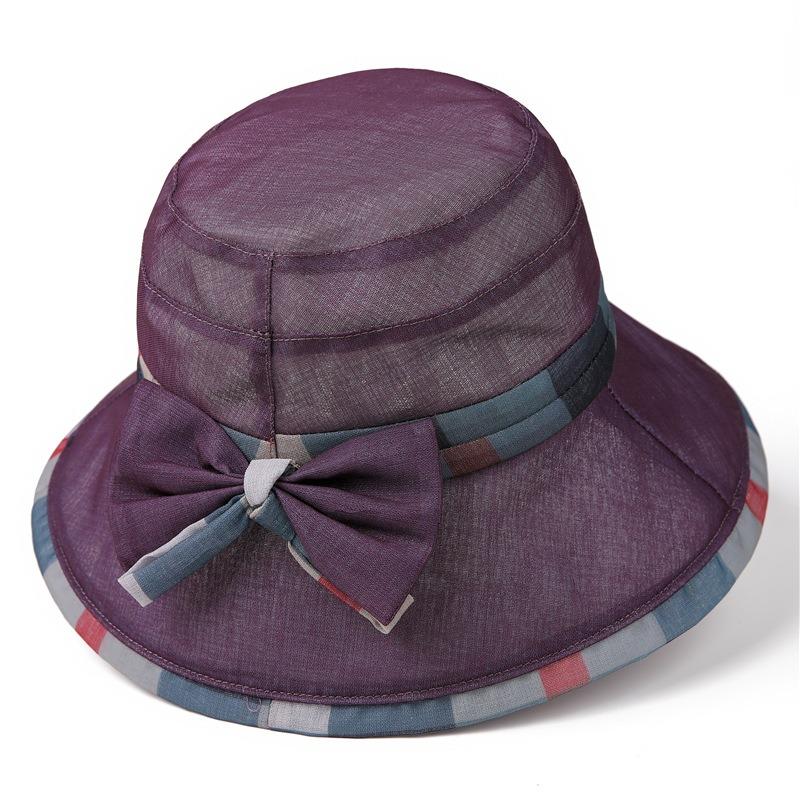 Hat Women Spring Summer Travel Sunshade Sunscreen Bucket Hat Elegant Temperament Basin Hat Breathable Sun Hat