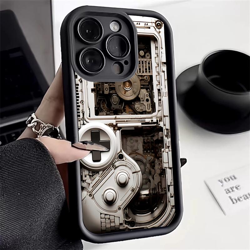 Ins Trendy Game Controller Full Print Shockproof Phone Case for iPhone 17  16 15 14 13 12 11 Pro Max Hard Shell Material Cover