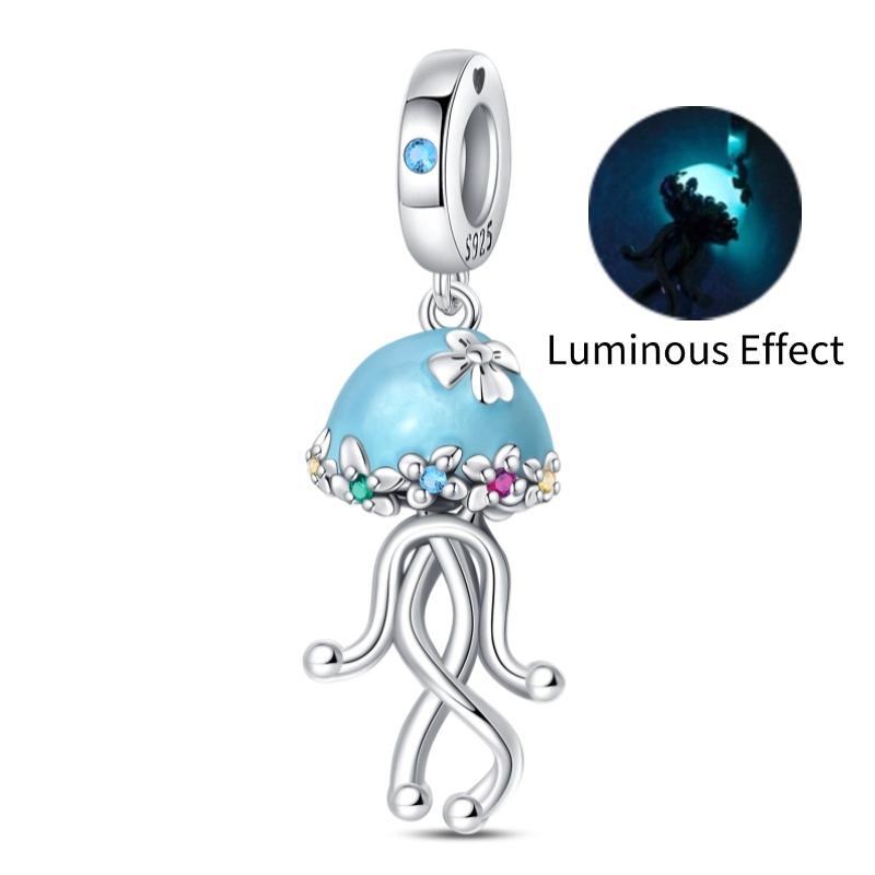 Original Charms Platacopper Luminous Halobios Charm Turtles Mermaids Starfish Bead Fit 3Mm Bracelet Diy For Women Jewelry