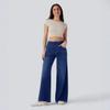2025 Summer Women's High-Waisted Slimming Wide-Leg Jeans: Casual, Versatile, and Fashionable