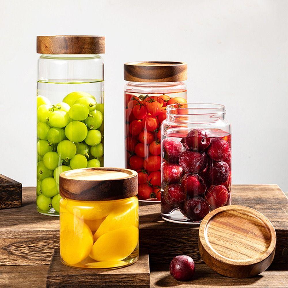 Leak Proof Glass Airtight Canister Grains Candy Jar Containers  Kitchen