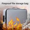Fireproof Document Bag Multi-Layer Document Tickets Storage Bag with lock File Organizer Case Home Travel Passport Briefcase