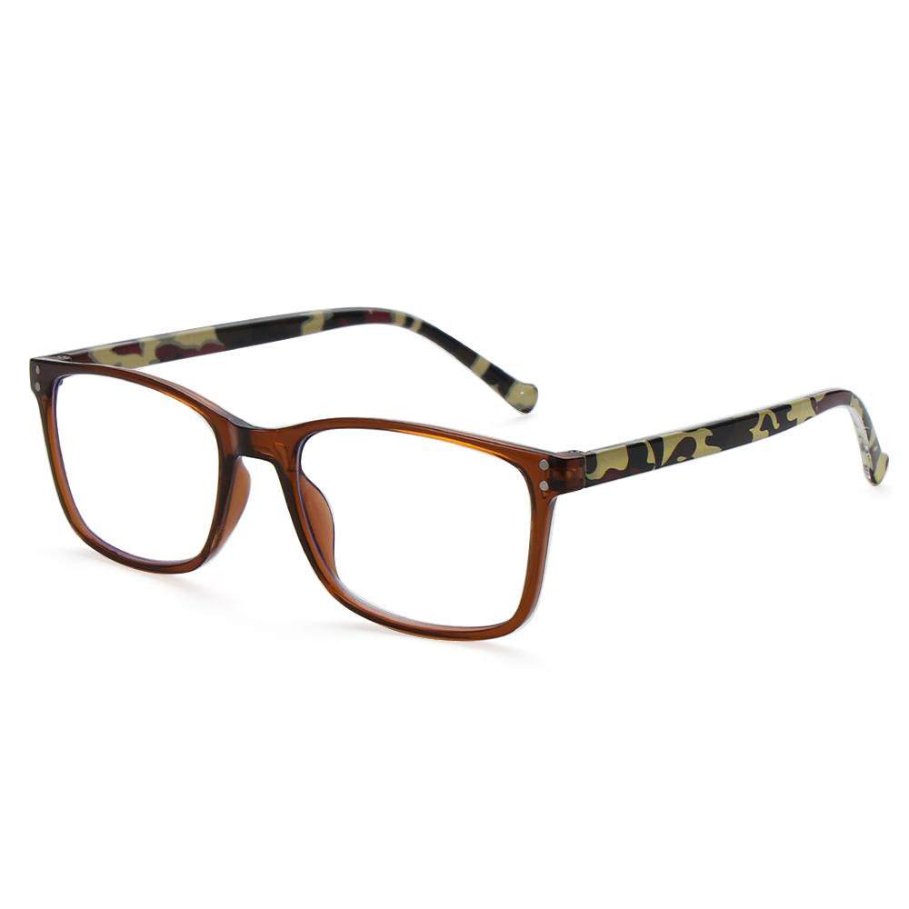 

Stylish Print Design for Men and Women Anti Eyestrain Computer Eyeglasses Reading Glasses Readers Blue Light Blocking Strength 3.5x коричневый