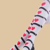 Women's Elastic Heart Pattern Hosiery Soft Halloween Party Soft Thigh High Socks Over the Knee Comfortable Wear