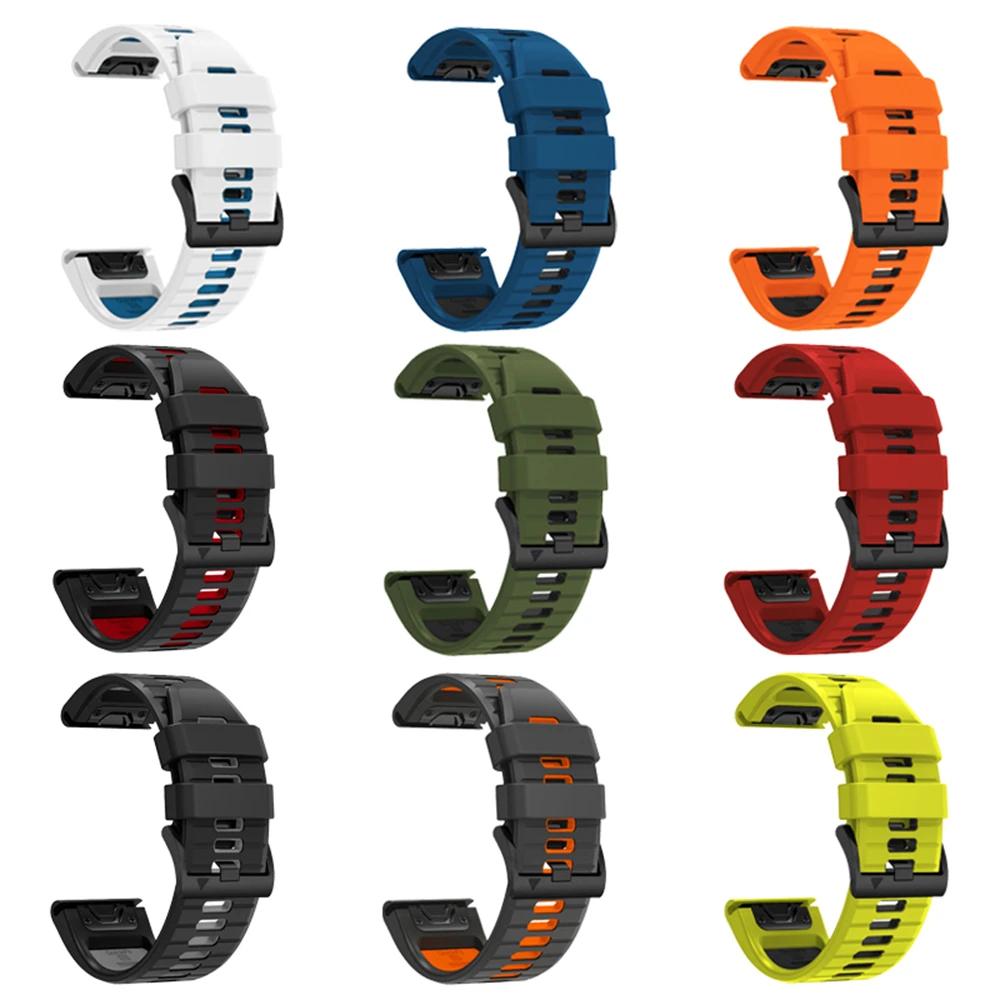 Cinturino in Silicone da 26mm 22mm Per Garmin Fenix 8 E 7 7X Pro 5 5X Plus 6 6X Pro Epix Gen 2 Cinturino Tactix 8 7/Enduro 3 Braccialetto QuickFit
