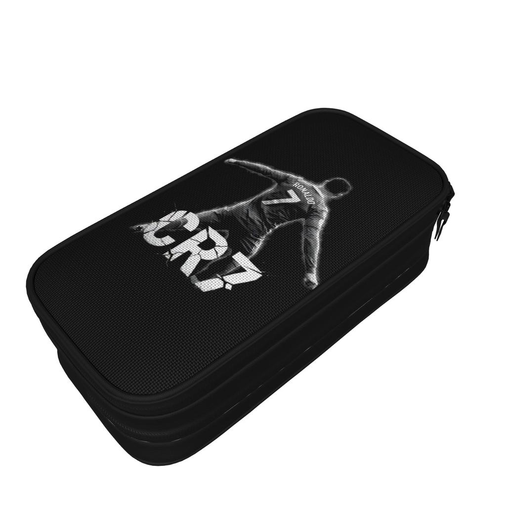 CR7 Football Pencil Cases Ronaldos Pencilcases Pen for Student Big Capacity Bag School Supplies Gift Stationery