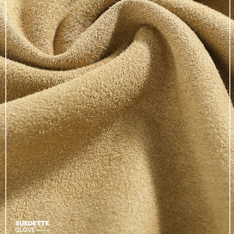 Bow Decor Fuzzy-Handschuhe, elastischer Plüsch, kältebeständig, Vollfinger-Handschuhe für Outdoor-Fahren, Radfahren, Angeln