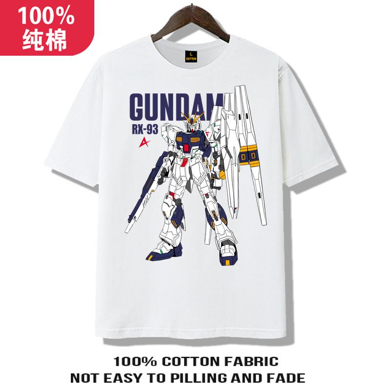 Gundam Clothes Mens 2025 Summer New Cotton Childrens Machine Mecha Mobile Soldier Gundam Shortsleeved Tshirt