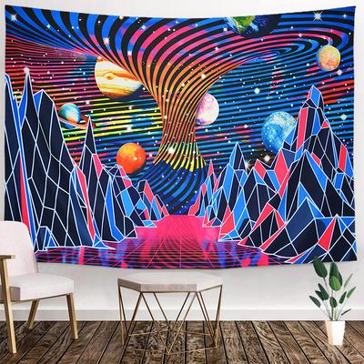 VIKAMA Tapiz de Elemento de Hongo Cósmico Impermeable y Lavable a Máquina Decoración de Pared para Sala de Estar y Dormitorio Decoración Musical