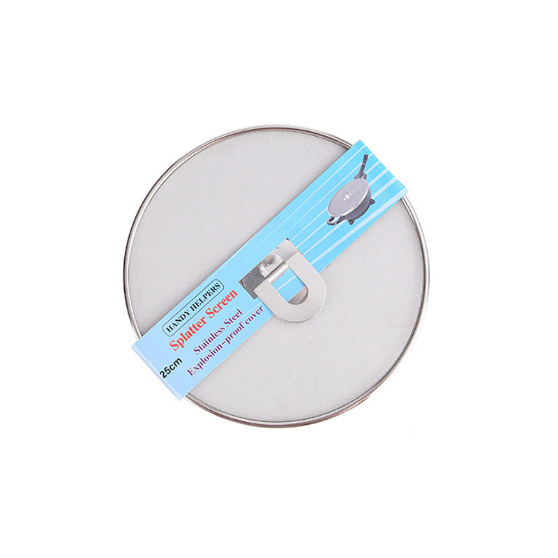 Stainless Steel Splatter Screen Mesh Pot Lid Cover Silver Oil Frying Pan Lid Cooking Tools Kitchen Gadgets Diameter 25/29/33cm