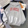Los Angeles California Hoodies Women Fashion Novelty Casual Hooded Basic Sweatshirt Warm Comfortable Fleece New Hoody