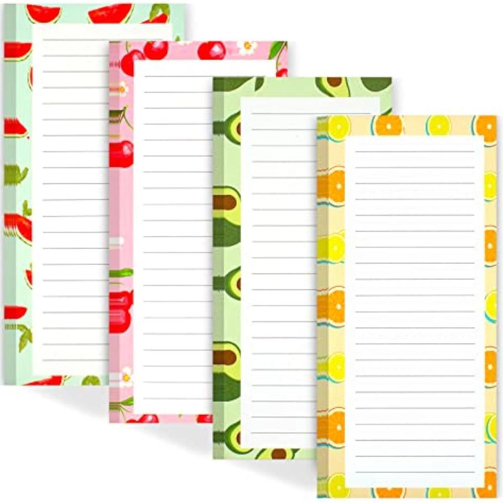 Charming Fruit Magnetic Memo Board: Tearable Sticky Notes for Fridge