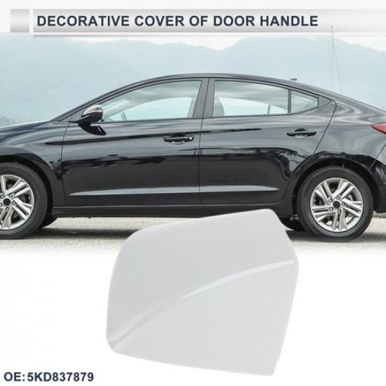 Front Left Door Handle Lock Cylinder Cover for VW Passat No.5KD837879 White ABS