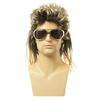 80s Disco Costume Accessories Hippie Glasses Curly Rock Wig Necklace for Unisex