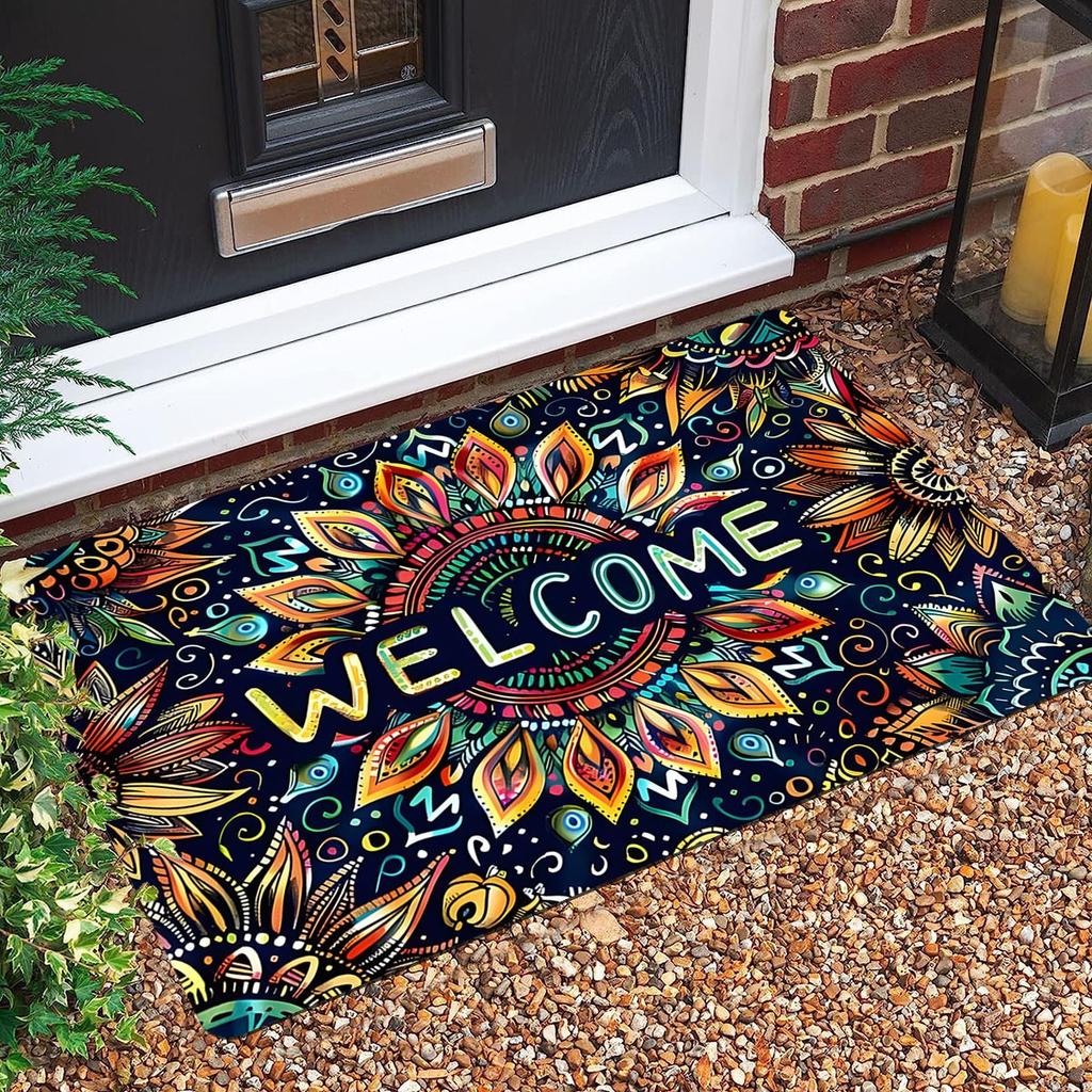 Retro American Style Welcome Carpet Living Room Sofa Bedroom Bedside Study Entrance Door Rug Non-slip Fashion Home Decor Mat