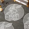 Placemat Heat Insulation PVC Tableware Pad Rabbit Style Dining Plate Mat Hollow