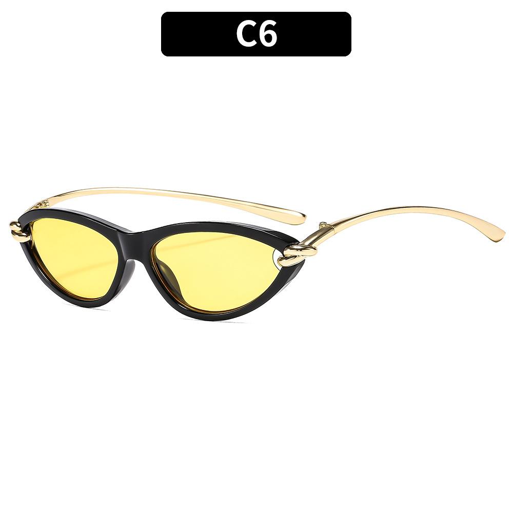 

Женские солнцезащитные очки, Модные солнцезащитные очки Cat Eye с дужками в виде узла