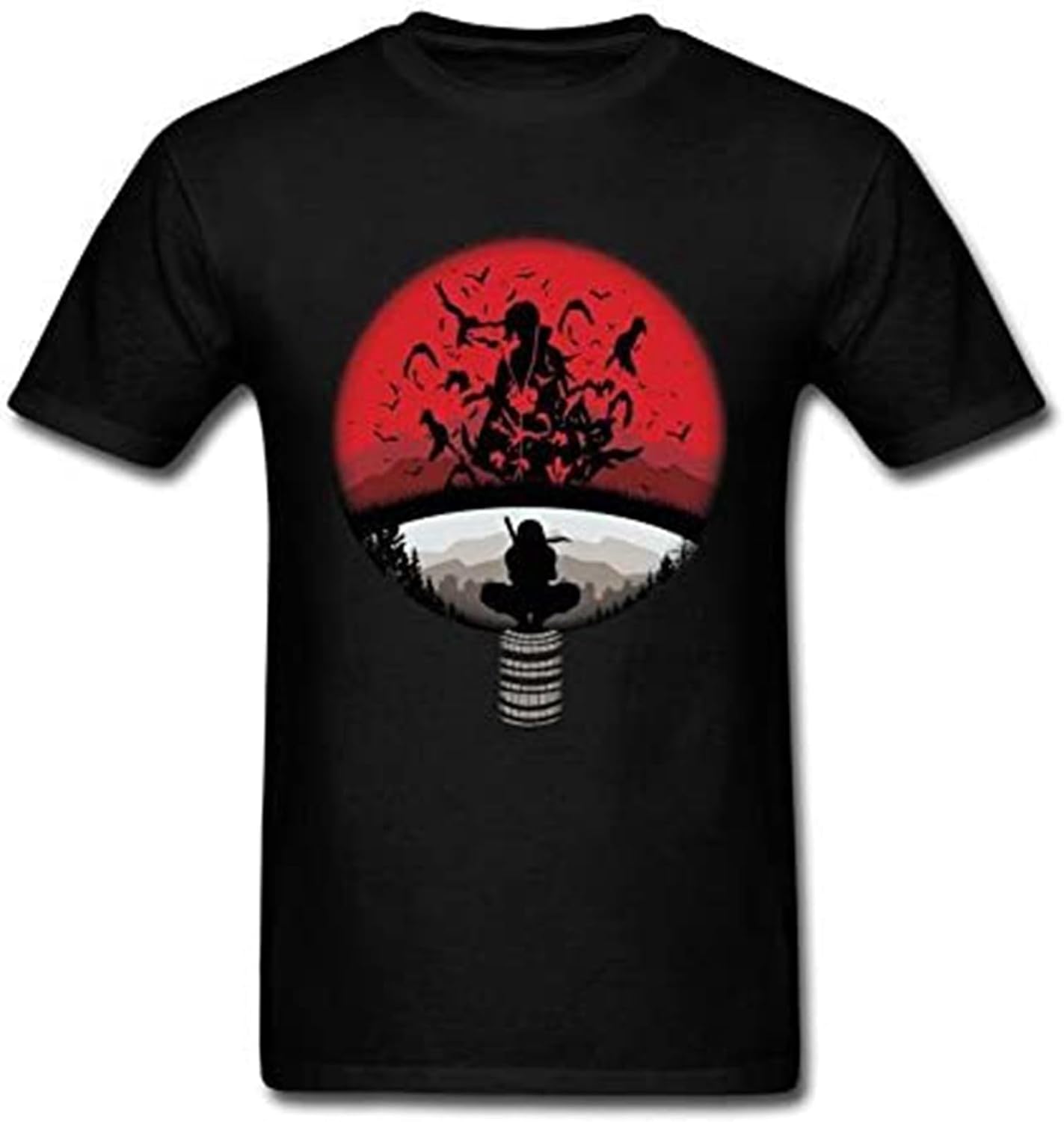 Manita Men s Itachi Uchiha T Shirt Black 3XL чёрный